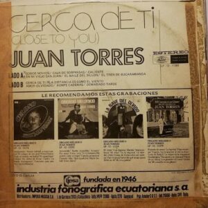 Disco de Vinilo Juan Torres - "Cerca De Ti" - Close To You Vinyl Record