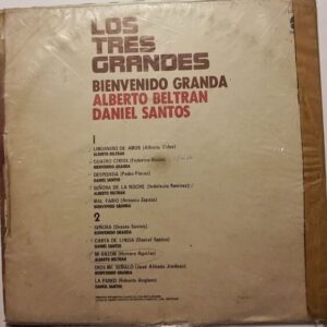 Disco de Vinilo Alberto Beltran, Bienvenido Granda, Daniel Santos - Los Tres Grandes Vinyl Record