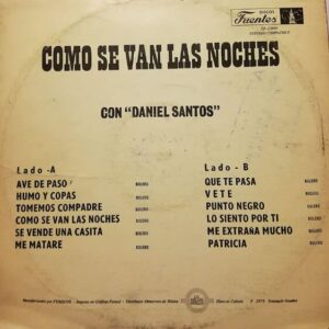 Disco de Vinilo Daniel Santos - Como Se Van Las Noches Vinyl Record