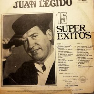 Disco de Vinilo Juna Legido - 15 Super Exitos Vinyl Record