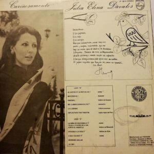 Disco de Vinilo Julia Elena Dávalos - Cariñosamente Julia Elena Dávalos Vinyl Record