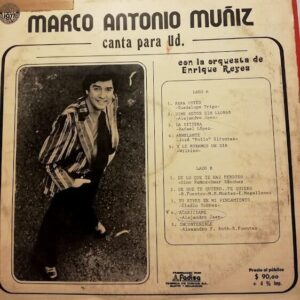 Disco de Vinilo Marco Antonio Nuñiz - Marco Antonio Nuñiz Canta Para Usted Vinyl Record