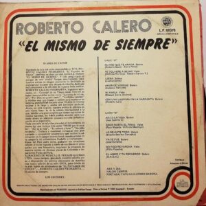 Disco de Vinilo Roberto Calero  - El Mismo De Siempre Vinyl Record