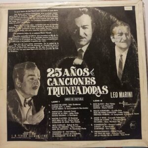 Disco de Vinilo Leo Marini - 25 Años De Canciones Triunfadoras Vinyl Record