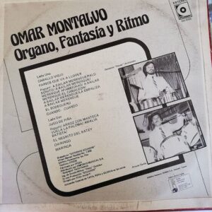 Disco de Vinilo Omar Montalvo - Organo Fantasia Y Ritmo Vinyl Record