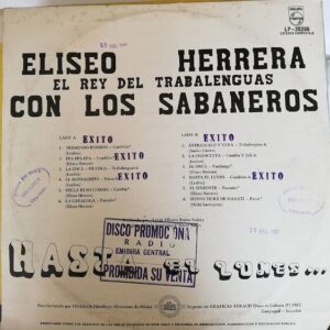 Disco de Vinilo Eliseo Herrera - Hasta El Lunes Vinyl Record