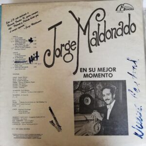 Disco de Vinilo Jorge Maldonado - Jorge Maldonado E Su Mejor Momento Vinyl Record