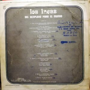 Disco de Vinilo Los Incas  - Del Altiplano Para El Mundo Vinyl Record