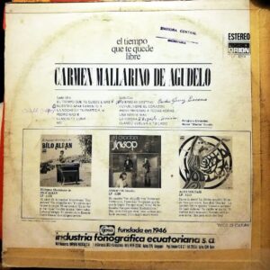 Disco de Vinilo Carmen Mallarino De Agudelo - El Tiempo Que Te Quede Libre Vinyl Record