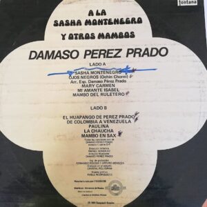 Disco de Vinilo Damaso Perez Prado - A La Sasha Montenegro Y Otros Mambos Vinyl Record
