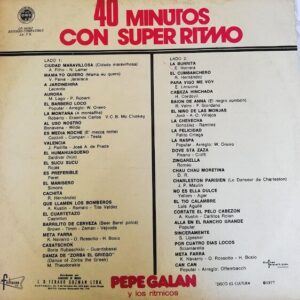 Disco de Vinilo Pepe Galan Y Los Ritmicos - 40 Minutos Con Super Ritmo Vinyl Record