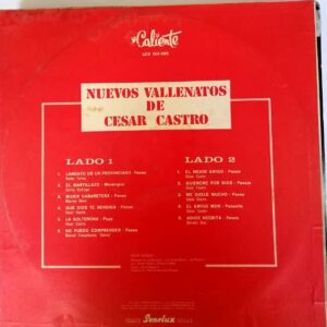 Disco de Vinilo Cesar Castro - Nuevos Vallenatos Vinyl Record
