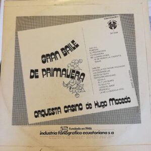 Disco de Vinilo Orquesta Casino De Hugo Macedo - Gran Baile De Primavera Vinyl Record