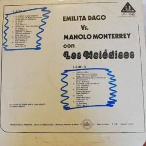 Disco de Vinilo Los Melodicos - Emilita Dago Vs Manolo Monterrey Vinyl Record