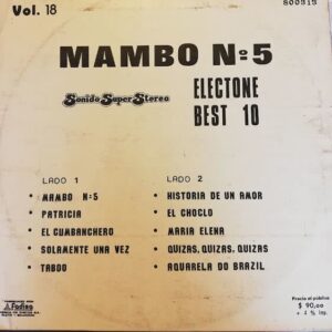 Disco de Vinilo Electone Best 10 - Mambo No 5 Vinyl Record