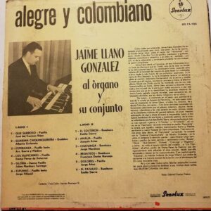 Disco de Vinilo Jaime Llano - Alegre Y Colombiano Vinyl Record
