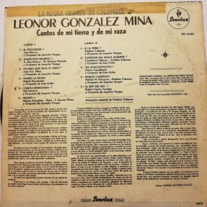 Disco de Vinilo Leonor Gonzales - Cantos De Mi Tierra Y De Mi Raza Vinyl Record