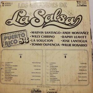 Disco de Vinilo Varios - Los Grandes De La Salsa Puerto Rico 83 Vinyl Record