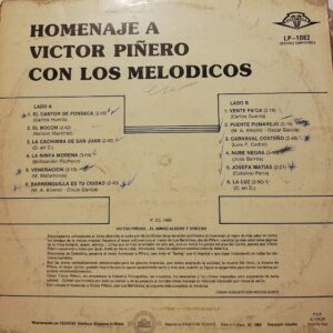 Disco de Vinilo Los Melodicos - Homenaje A Victor Piñero Vinyl Record