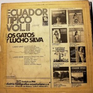 Disco de Vinilo Los Gatos Y Lucho Silva - Ecuador Tipico Vol 2 Vinyl Record
