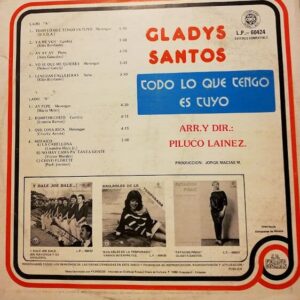 Disco de Vinilo Gladys Santos - Todo Lo Que Tengo Es Tuyo Vinyl Record