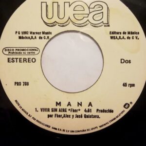Disco de Vinilo Mana - Vivir Sin Aire / Vivir Sin Aire Vinyl Record