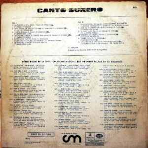Disco de Vinilo Varios - Canto Surero Vinyl Record