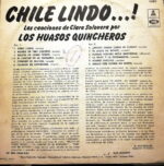 Disco de Vinilo Los Huasos Quincheros - Chile Lindo...! Las Canciones De Clara Solvera Vinyl Record