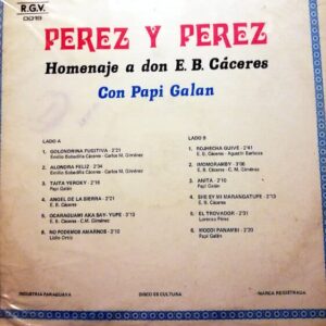 Disco de Vinilo Perez E Perez - Homenaje A Don E.b. Cáceres Vinyl Record