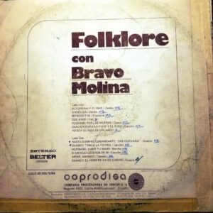 Disco de Vinilo Bravo Molina - Folklore. Con Bravo Molina Vinyl Record