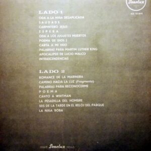 Disco de Vinilo Luis Fernando Mejia - Poesia Y Voz De Luis Fernando Mejia Vinyl Record