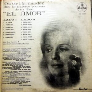 Disco de Vinilo Oscar Hernandez - Dice Los Mejore Poemas De Su Libro "el Amor" Vinyl Record