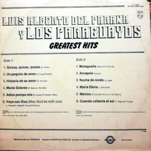 Disco de Vinilo Luis Alberto Del Parana Y Los Paraguayos - Grandes Hits Vinyl Record