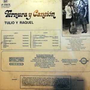 Disco de Vinilo Tulio y Raquel - Ternura y Canción Vinyl Record