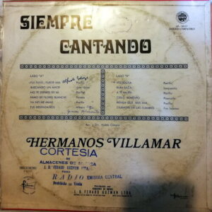 Disco de Vinilo Hermanos Villamar - Siempre Cantando Vinyl Record