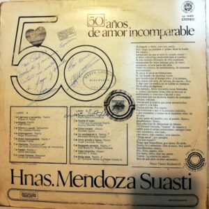 Disco de Vinilo Hermanas Mendoza – Suasti - 50 años de amor incomparable Vinyl Record