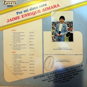 Disco de Vinilo Jaime Enrique Aymara - Por mi alma rota Vinyl Record