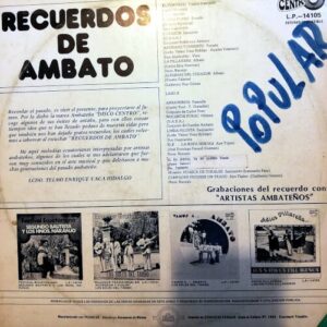 Disco de Vinilo Varios - Recuerdos de Ambato Vinyl Record
