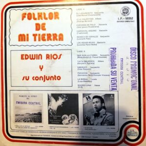 Disco de Vinilo Edwin Rios y su Conjunto - Folklor de mi tierra Vinyl Record