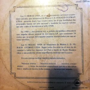 Disco de Vinilo Varios - Las 12 horas Onix Vinyl Record