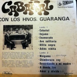 Disco de Vinilo Hermanos Guaranga - Cabañal Vinyl Record