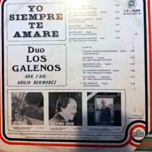 Disco de Vinilo Dúo Los Galenos - Yo siempre te amaré Vinyl Record