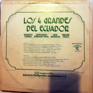 Disco de Vinilo Varios - Los 4 grandes del Ecuador Vinyl Record