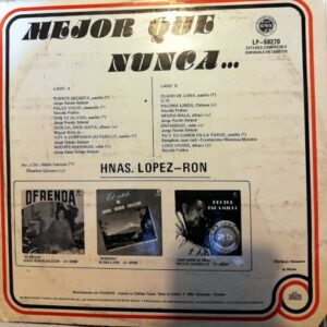 Disco de Vinilo Hermanas López – Ron - Mejor que nunca Vinyl Record