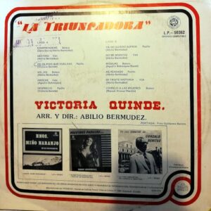 Disco de Vinilo Victoria Quinde - La Triunfadora Vinyl Record