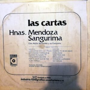 Disco de Vinilo Hermanas Mendoza – Sangurima - Las Cartas Vinyl Record