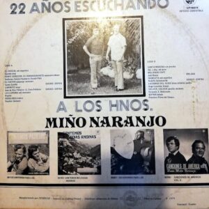 Disco de Vinilo Hermanos Miño – Naranjo - 22 años escuchando a los Hermanos Miño – Naranjo Vinyl Record