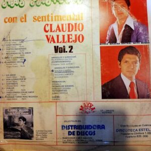 Disco de Vinilo Claudio Vallejo - Más pasillos con el sentimental Claudio Vallejo Vinyl Record