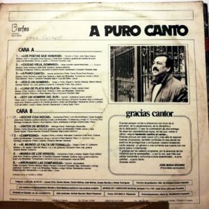 Disco de Vinilo Omar Romano - A Puro Canto Vinyl Record