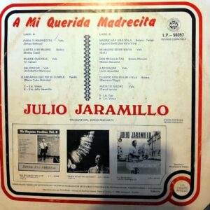 Disco de Vinilo Julio Jaramillo - A mi querida madrecita Vinyl Record
